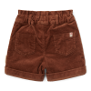 Bruine corduroy paperbag short - Short walnut brown 